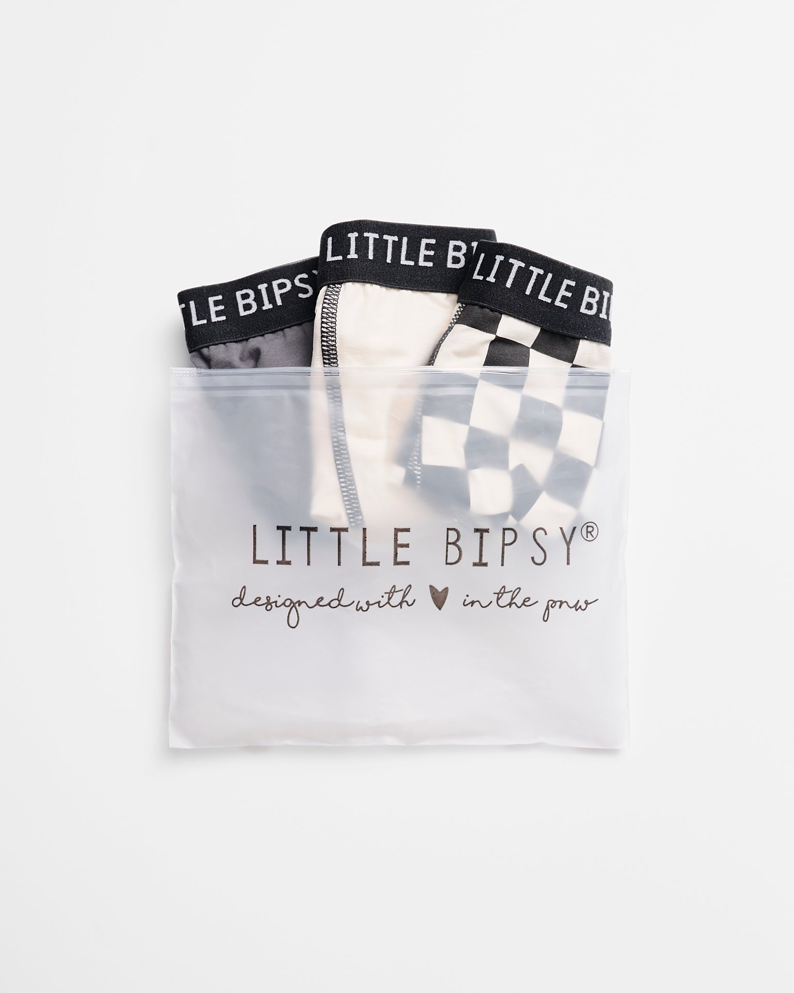 Boxer Brief 3-Pack - Iron Check Mix - Little Bipsy