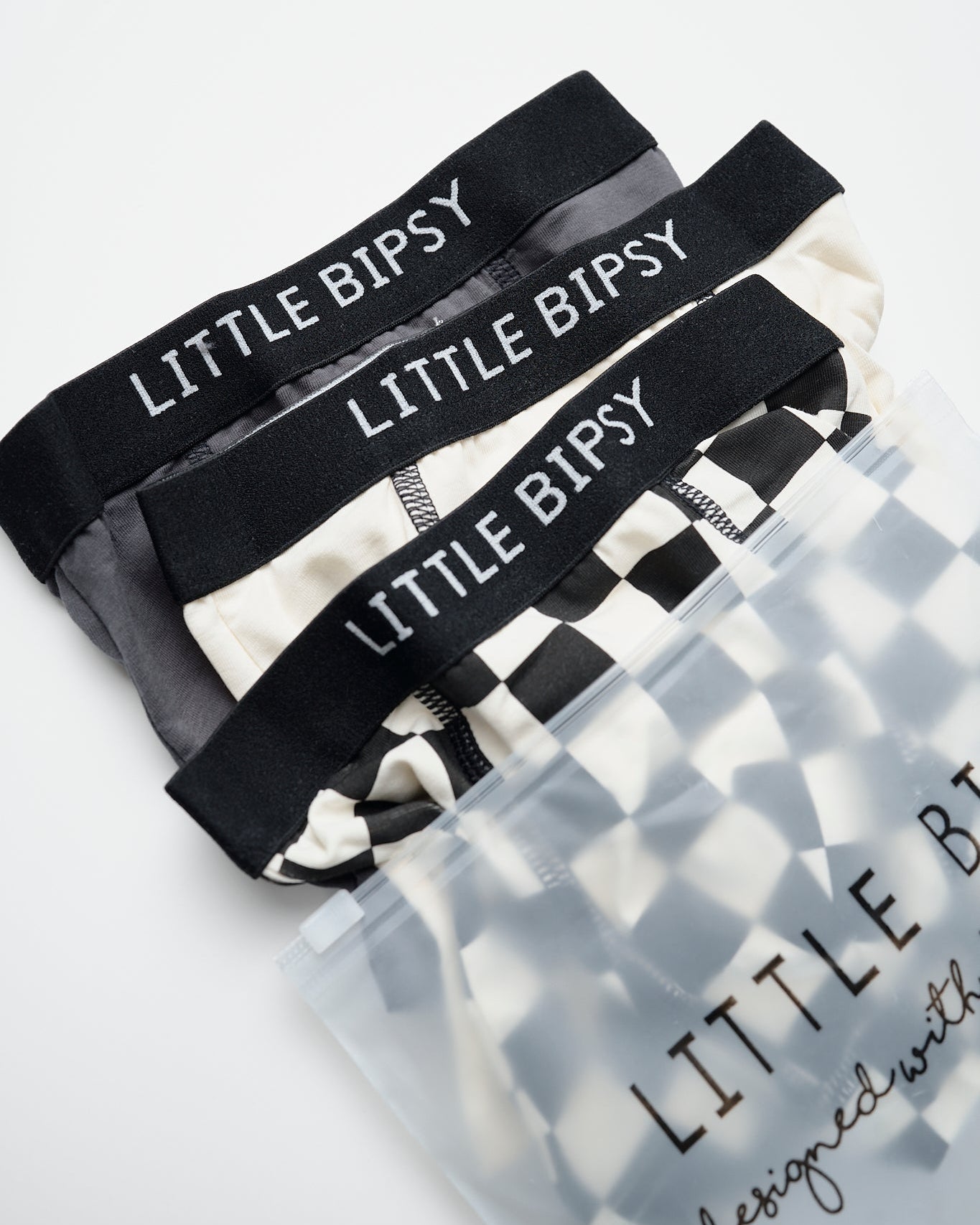 Boxer Brief 3-Pack - Iron Check Mix - Little Bipsy