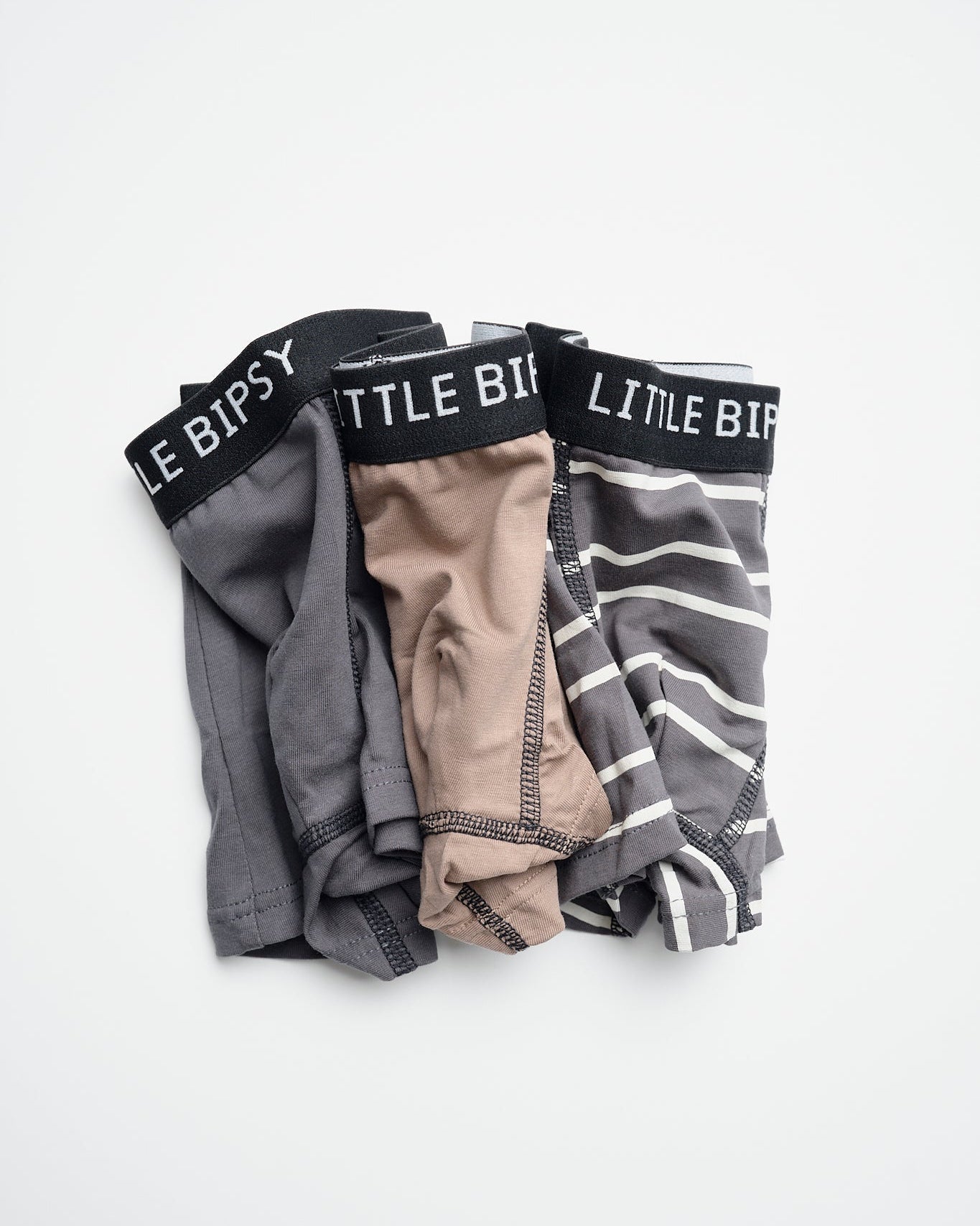 Boxer Brief 3-Pack - Iron Stripe Mix - Little Bipsy