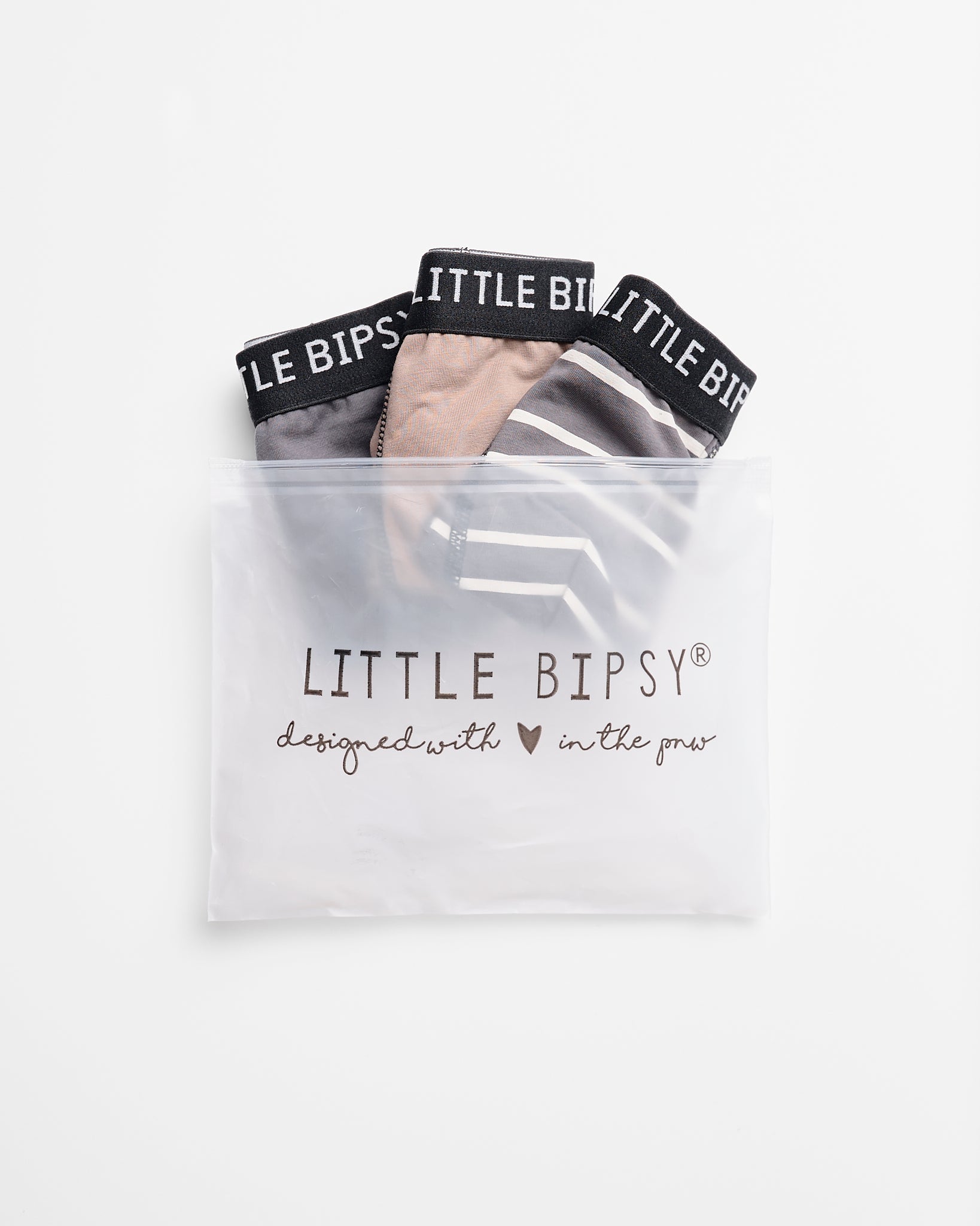 Boxer Brief 3-Pack - Iron Stripe Mix - Little Bipsy