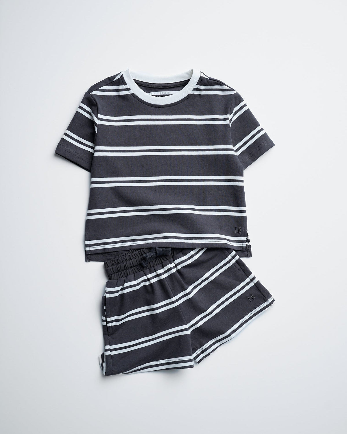 Boxy Tee - Iron Stripe - Little Bipsy