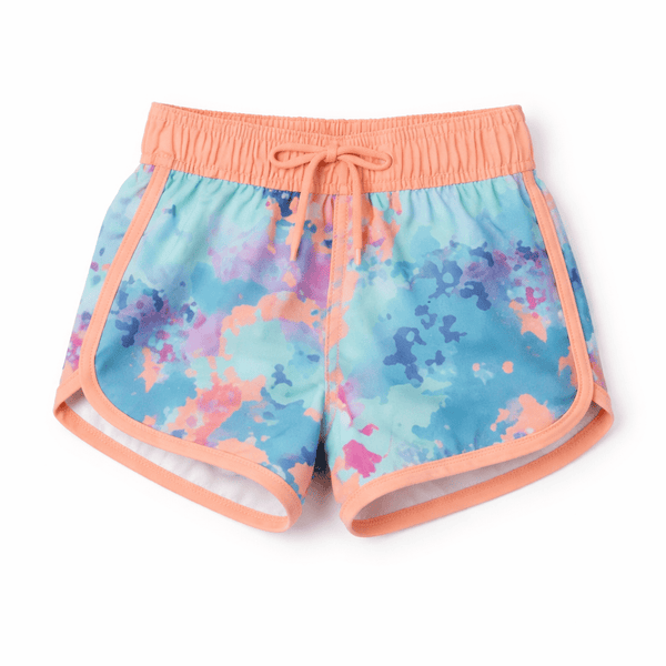 Boy's Swim Short - Melon Watercolor - Little Bipsy