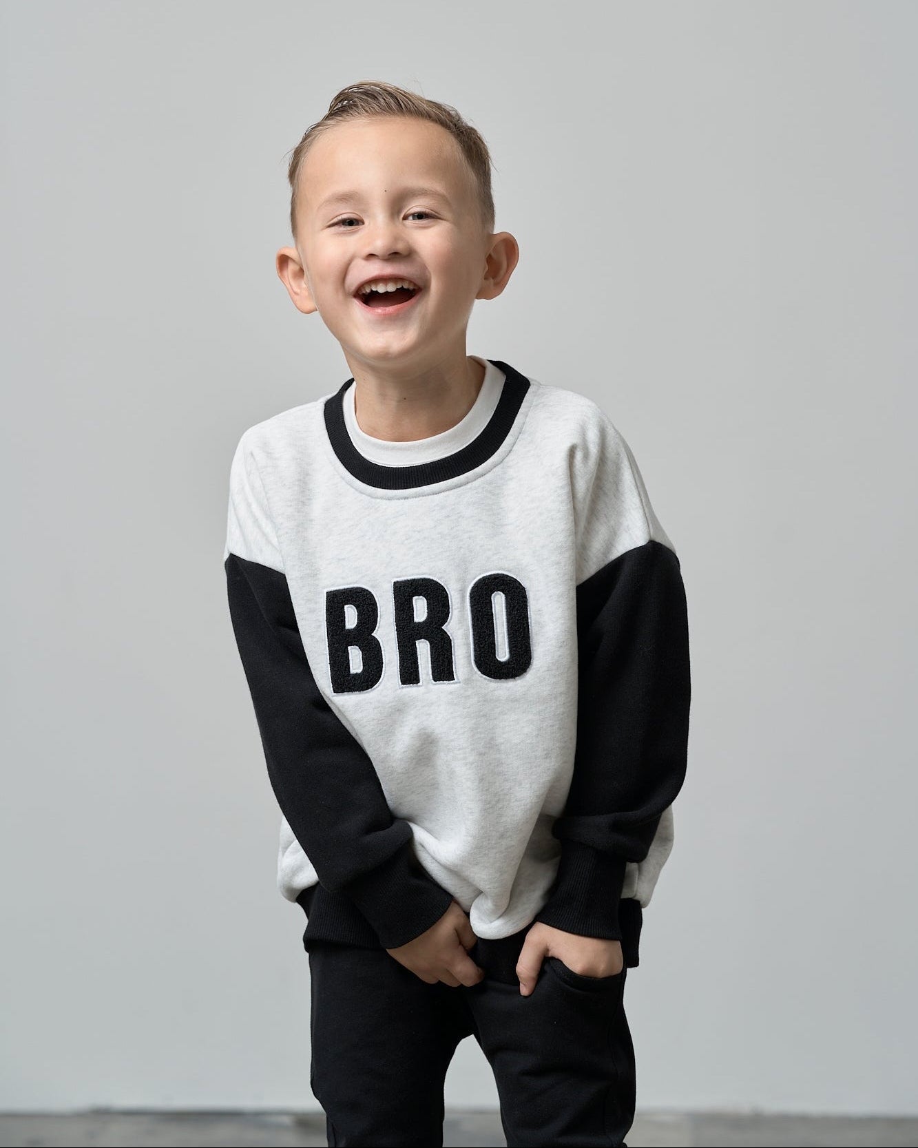 Bro Elevated Crewneck - Black - Little Bipsy