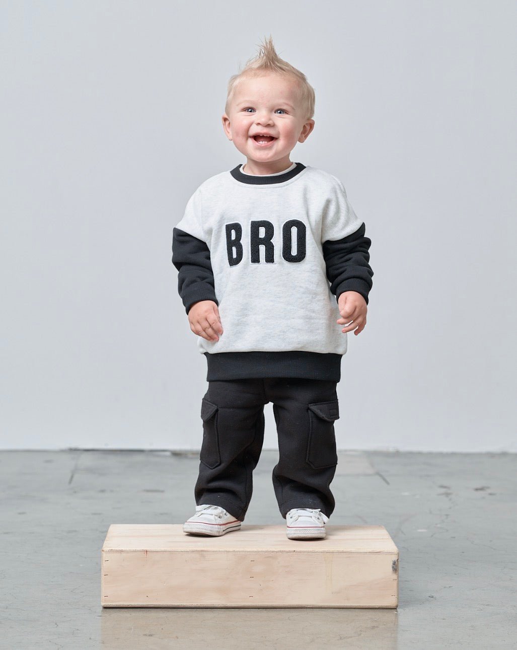 Bro Elevated Crewneck - Black - Little Bipsy