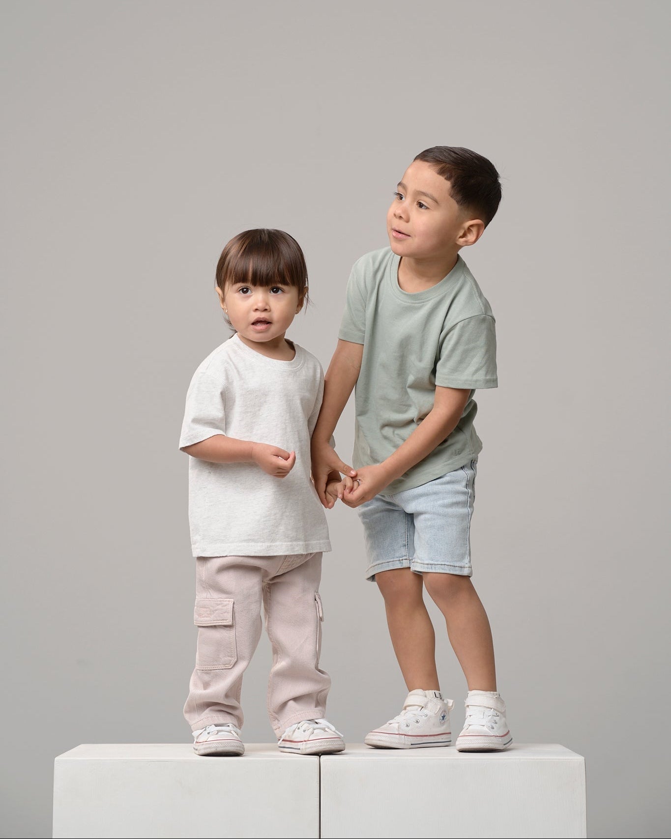 Cargo Denim Straight Leg - Purple Wash - Little Bipsy