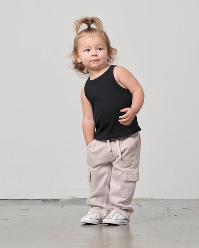 Cargo Denim Straight Leg - Purple Wash - Little Bipsy