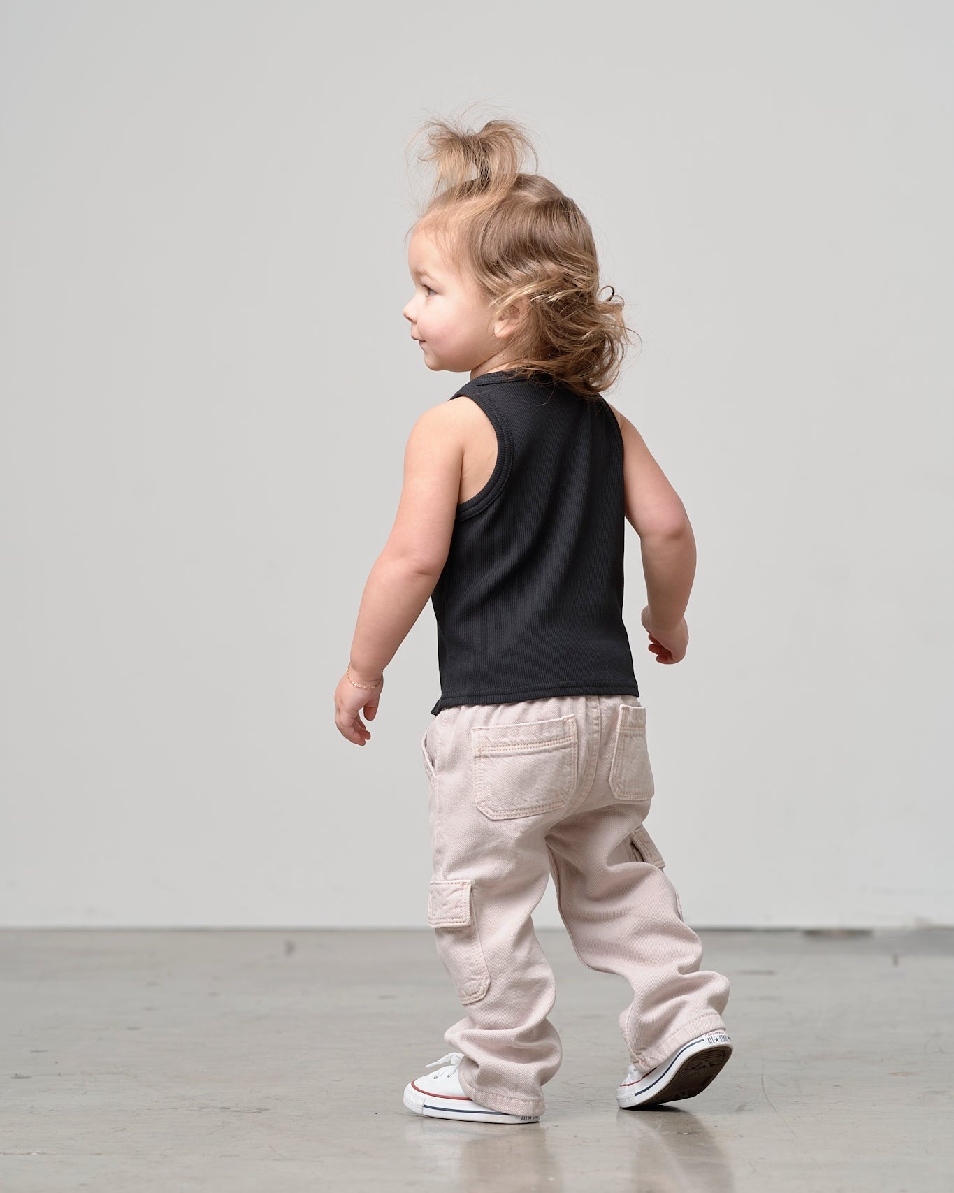 Cargo Denim Straight Leg - Purple Wash - Little Bipsy