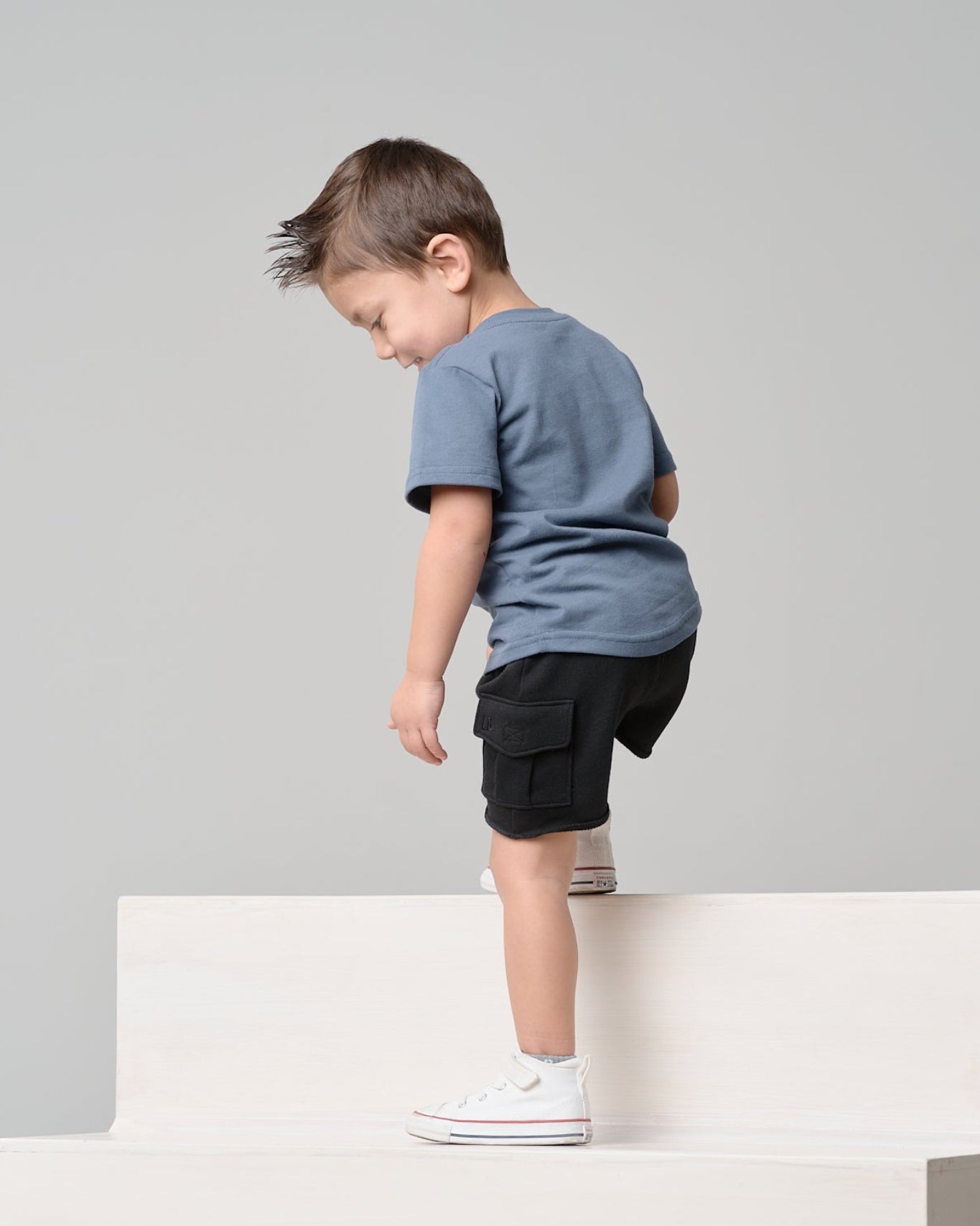 Cargo Short - Black - Little Bipsy