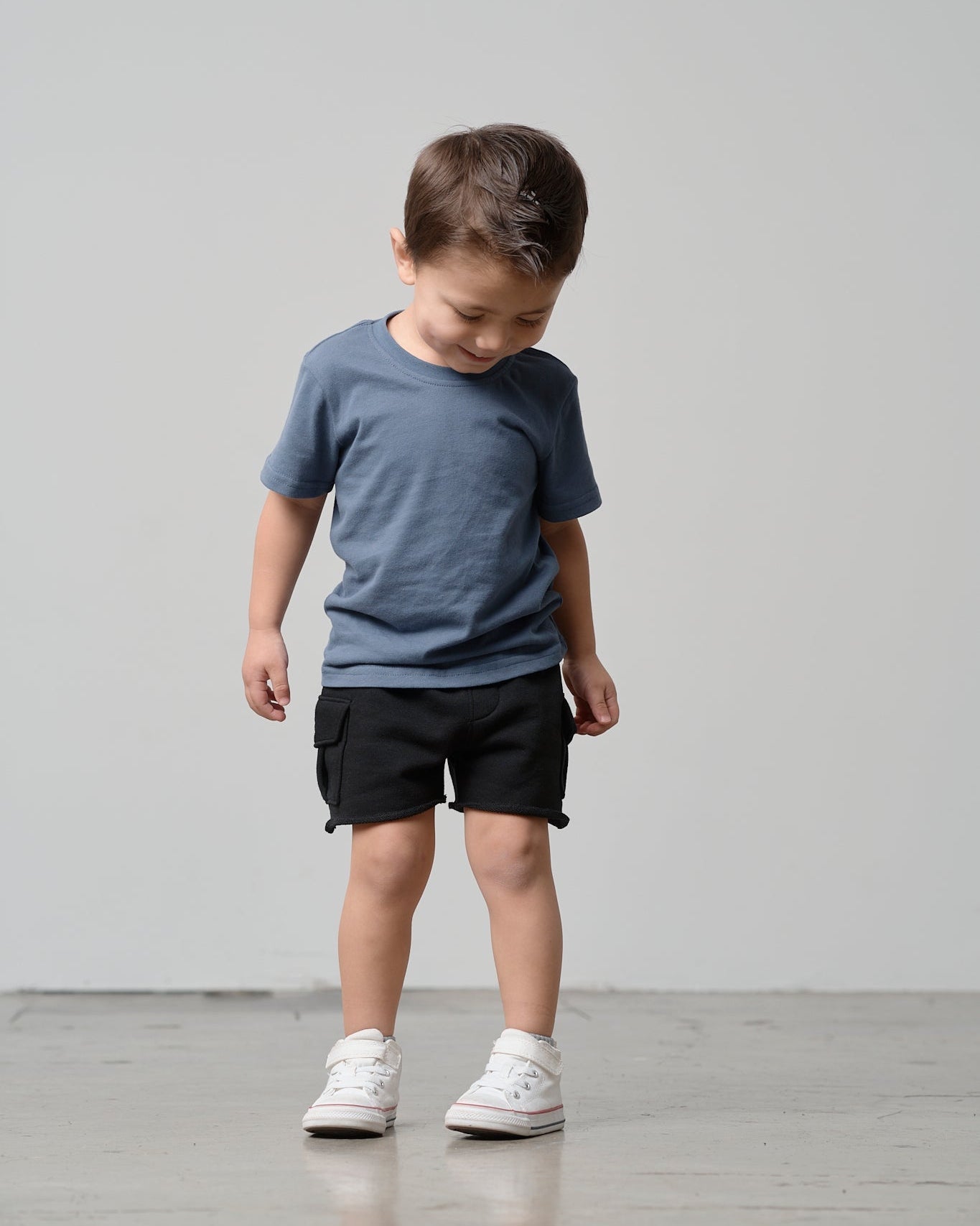 Cargo Short - Black - Little Bipsy