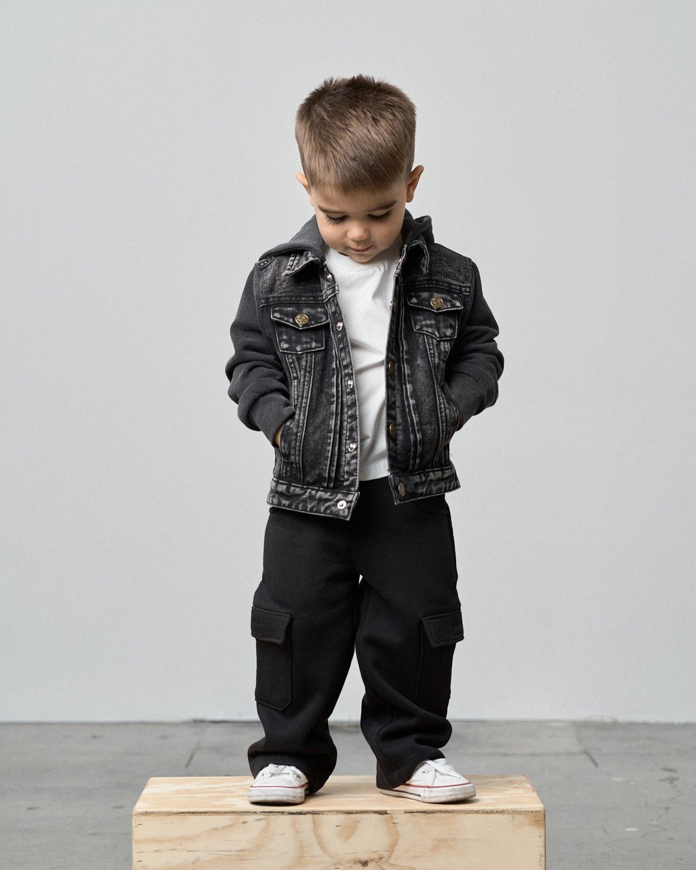 Cargo Sweatpant - Black - Little Bipsy