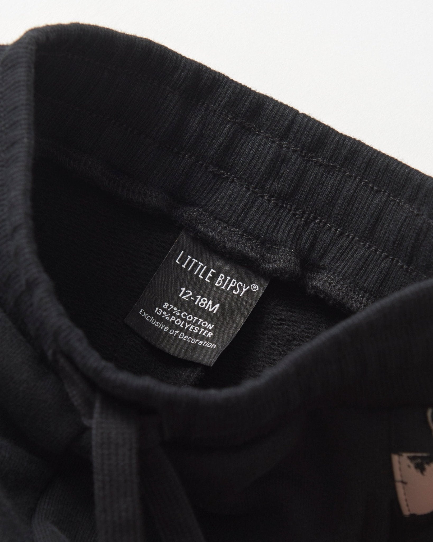 Check Stripe Elevated Sweatpant - Black - Little Bipsy