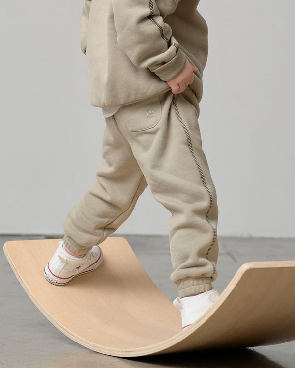 Contrast Stitch Elevated Sweatpant - Olive - Little Bipsy