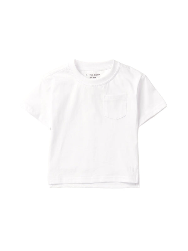 Cotton Tee - White - Little Bipsy