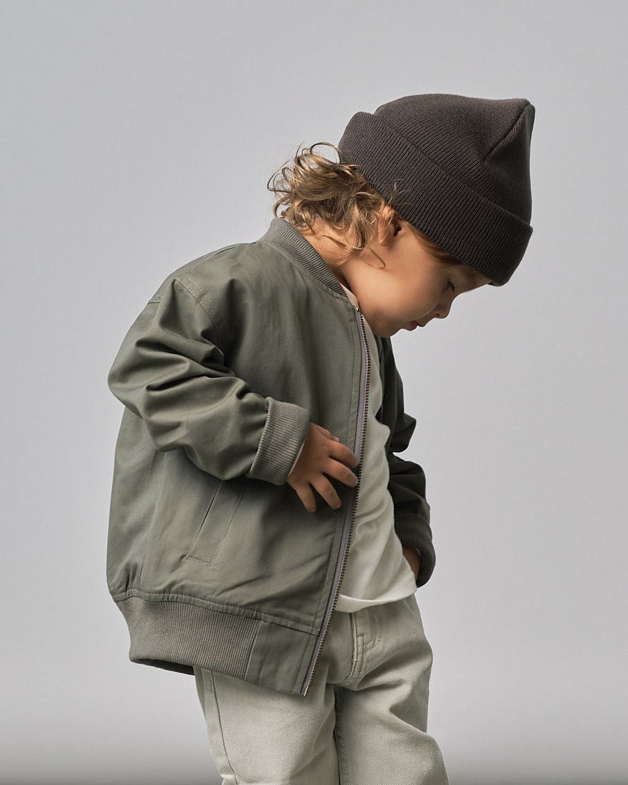 Cotton Twill Jacket - Green - Little Bipsy