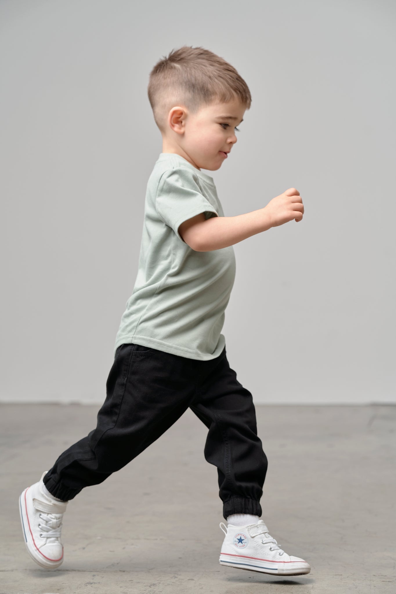 Cotton Twill Jogger - Black - Little Bipsy