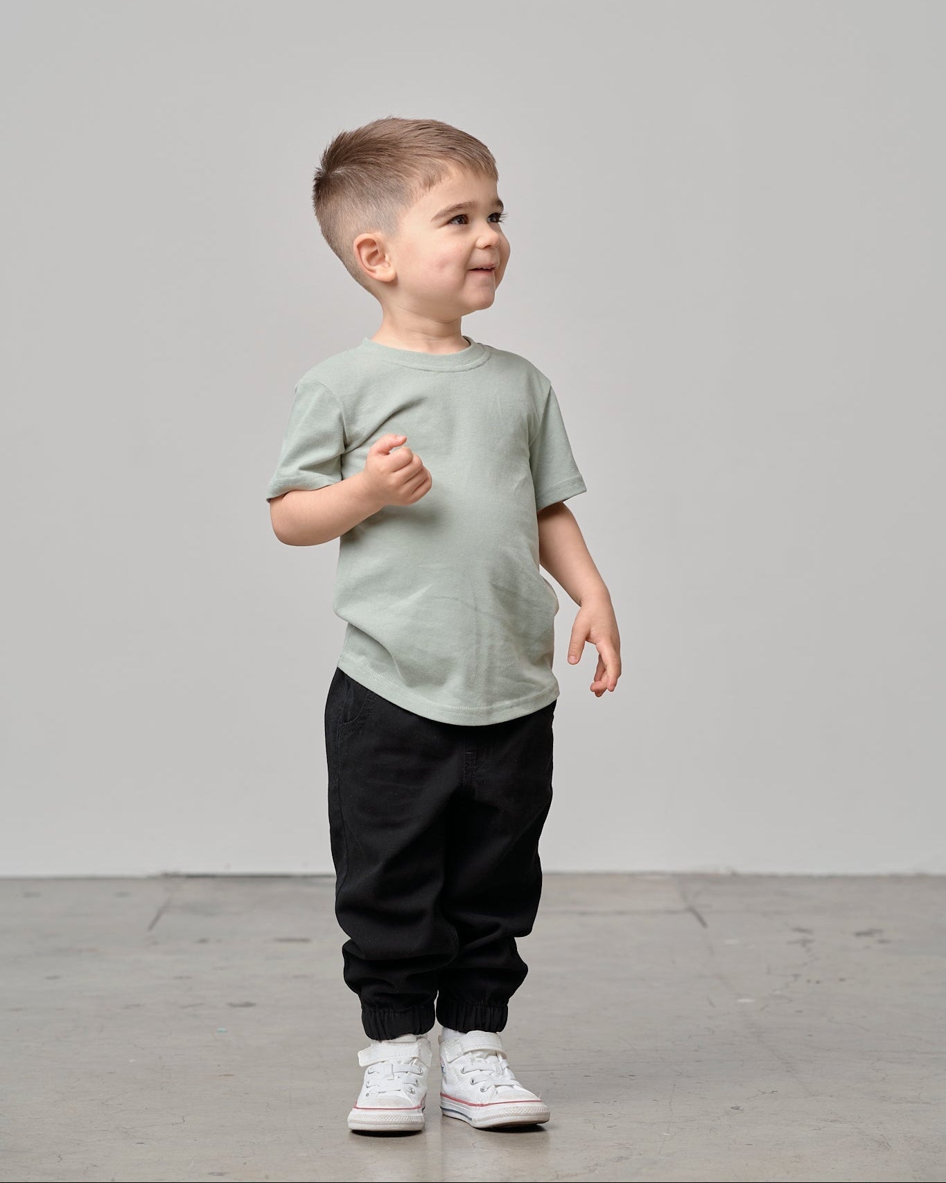 Cotton Twill Jogger - Black - Little Bipsy