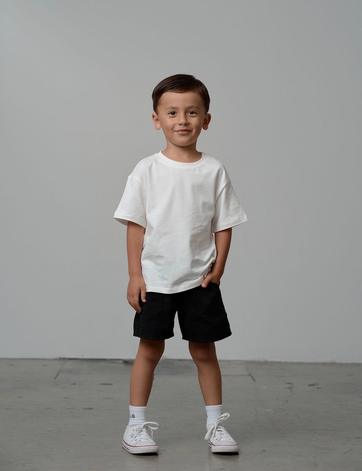 Cotton Twill Short - Black - Little Bipsy