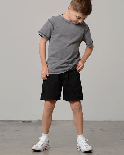 Cotton Twill Short - Black - Little Bipsy
