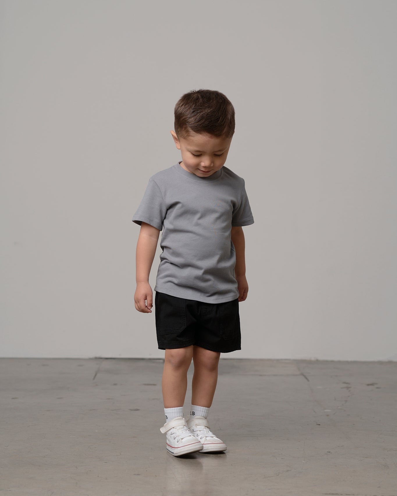 Cotton Twill Short - Black - Little Bipsy