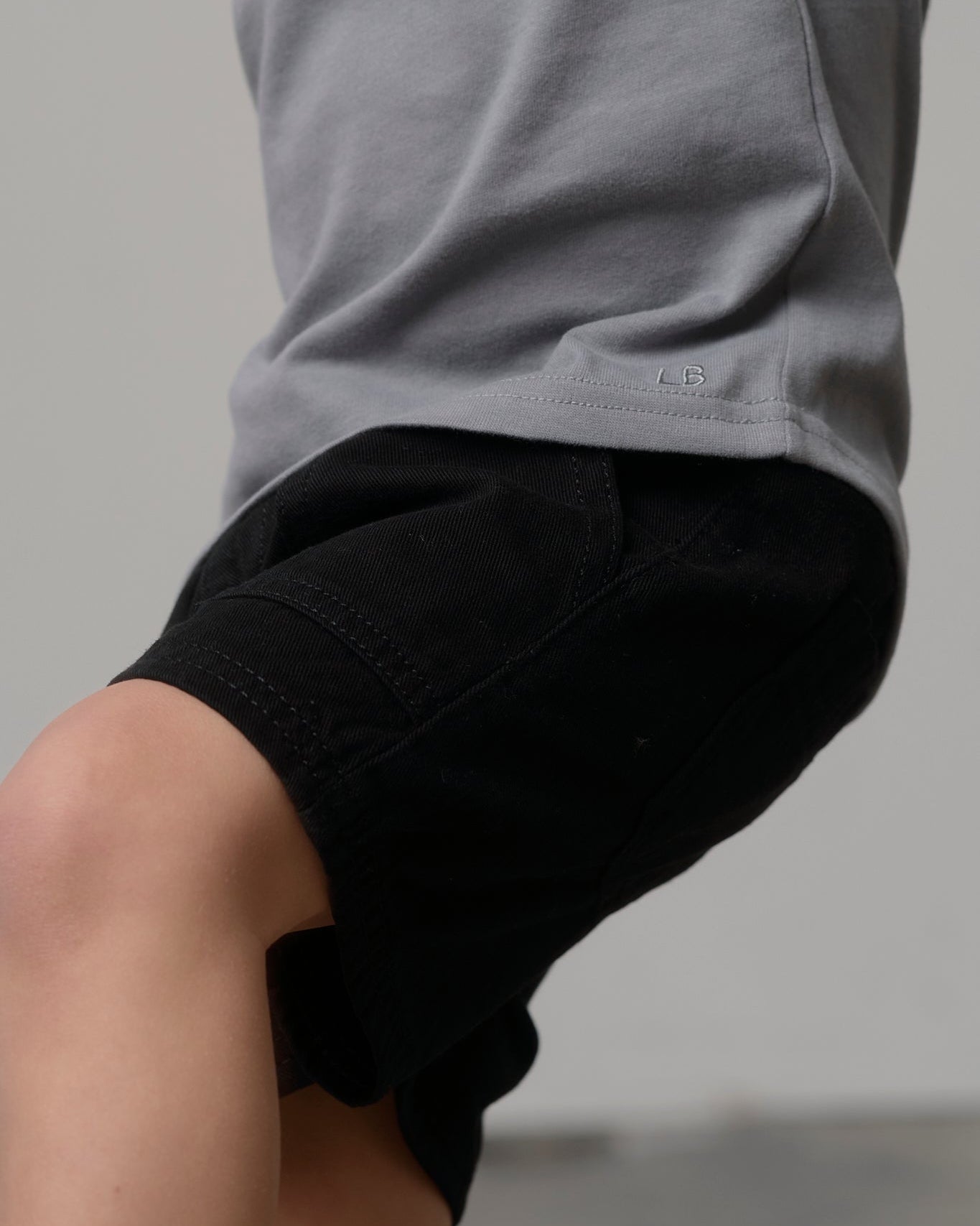 Cotton Twill Short - Black - Little Bipsy