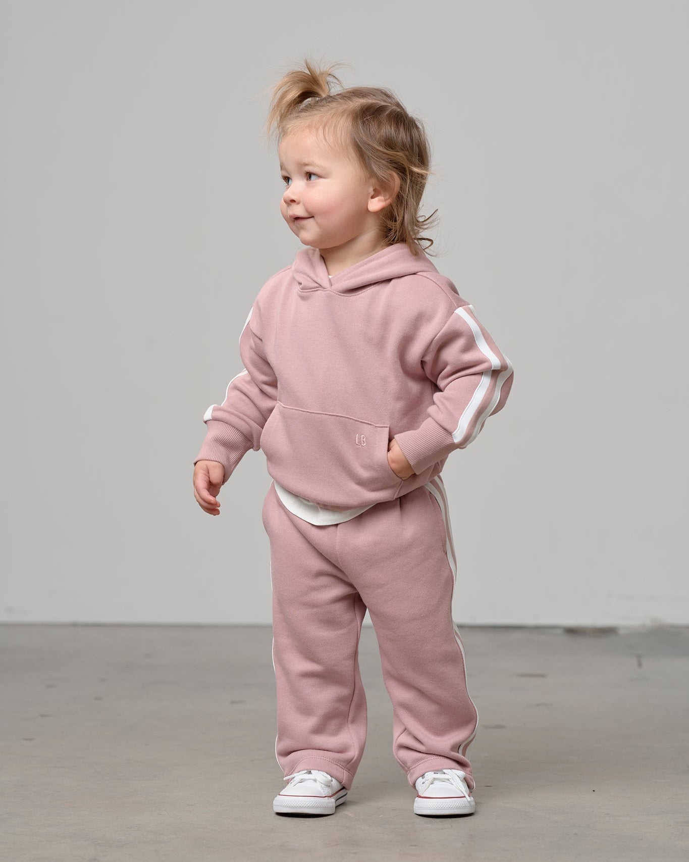 Cropped Hoodie - Dusty Rosewood - Little Bipsy