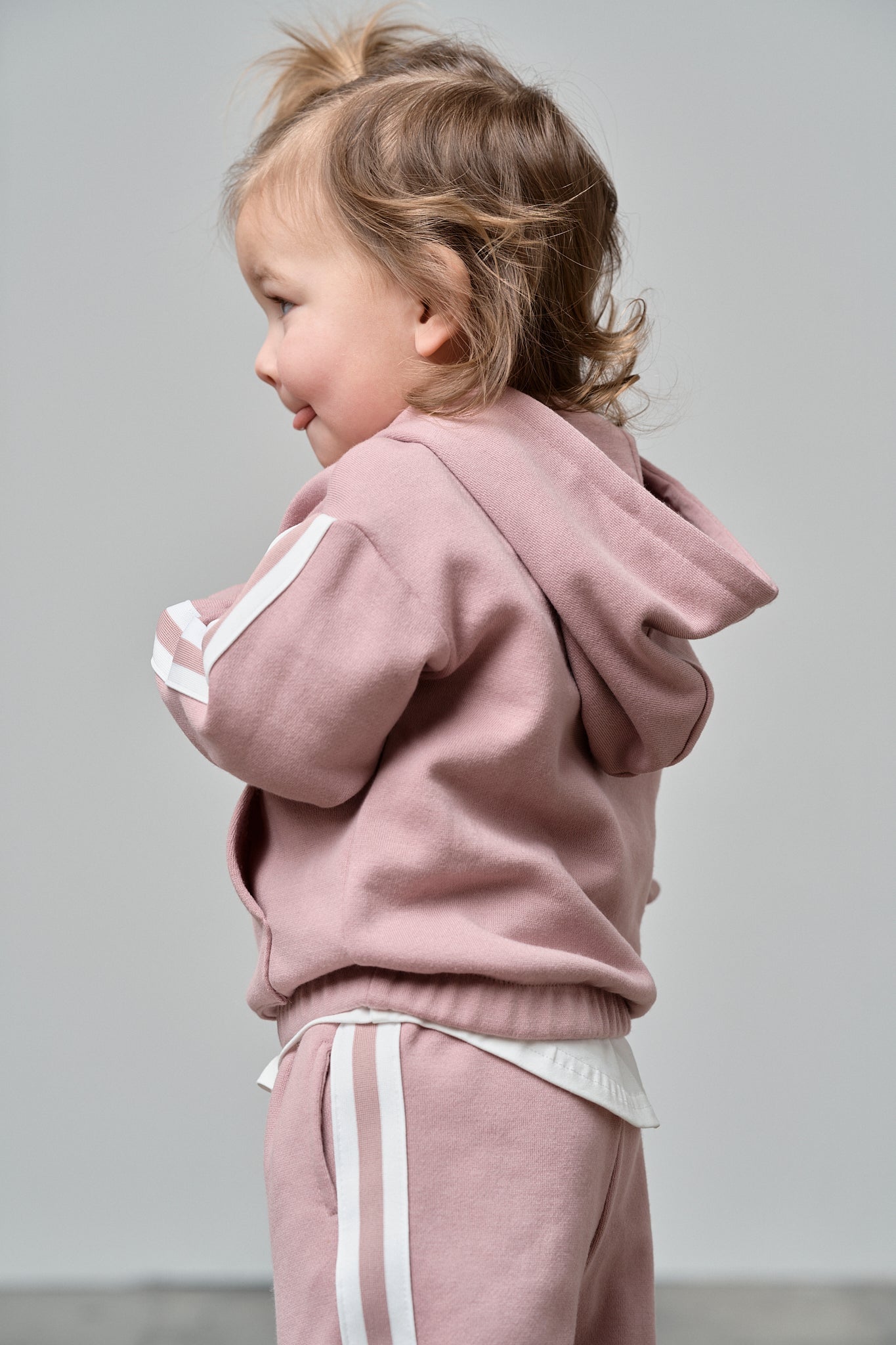 Cropped Hoodie - Dusty Rosewood - Little Bipsy