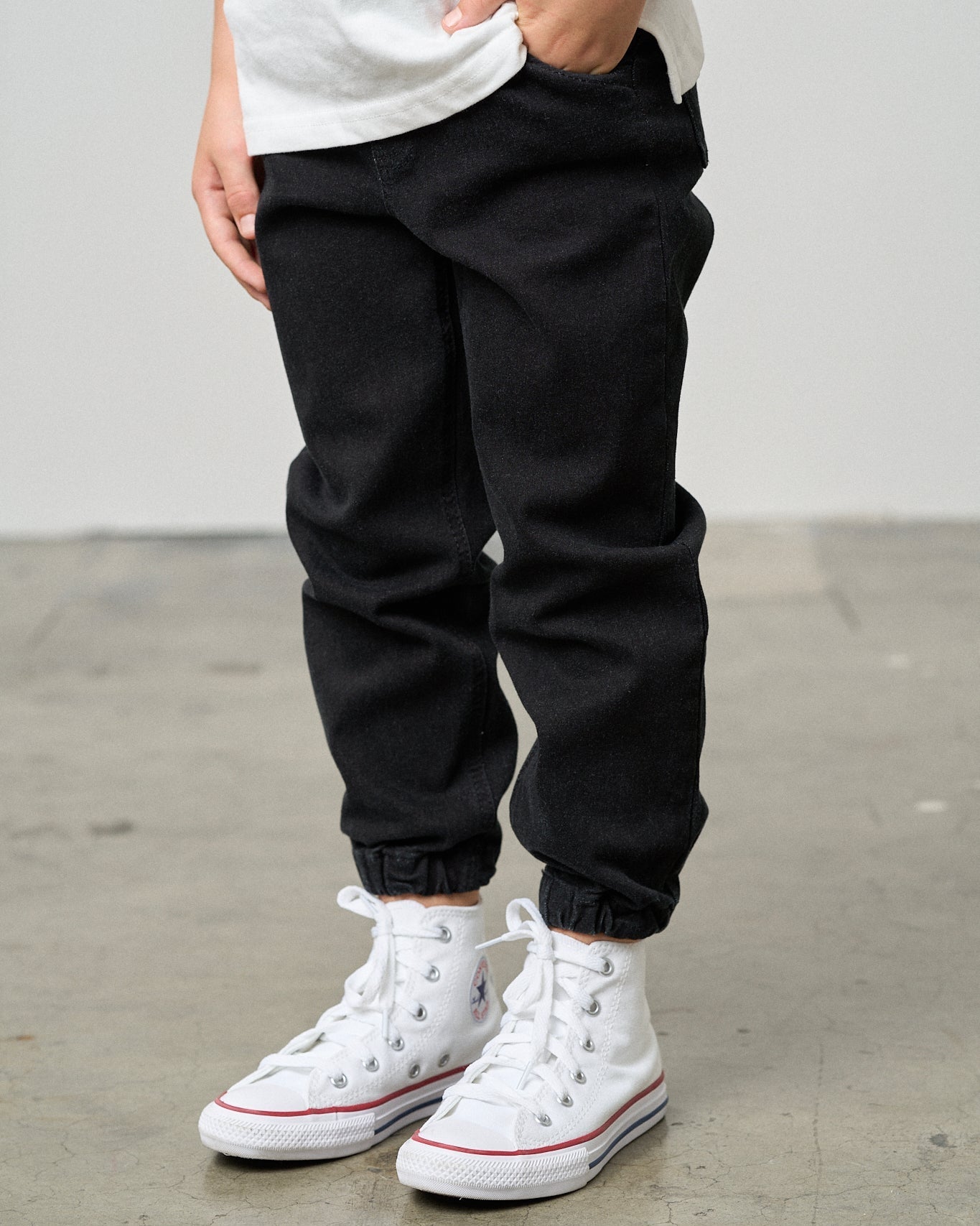 Denim Jogger - Black - Little Bipsy