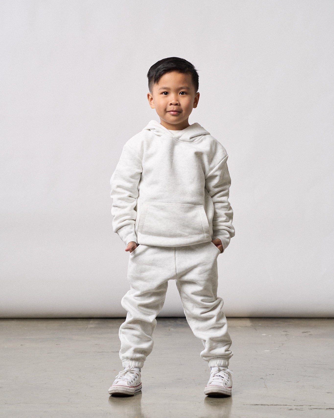 Elevated Hoodie - Light Heather Grey - Little Bipsy