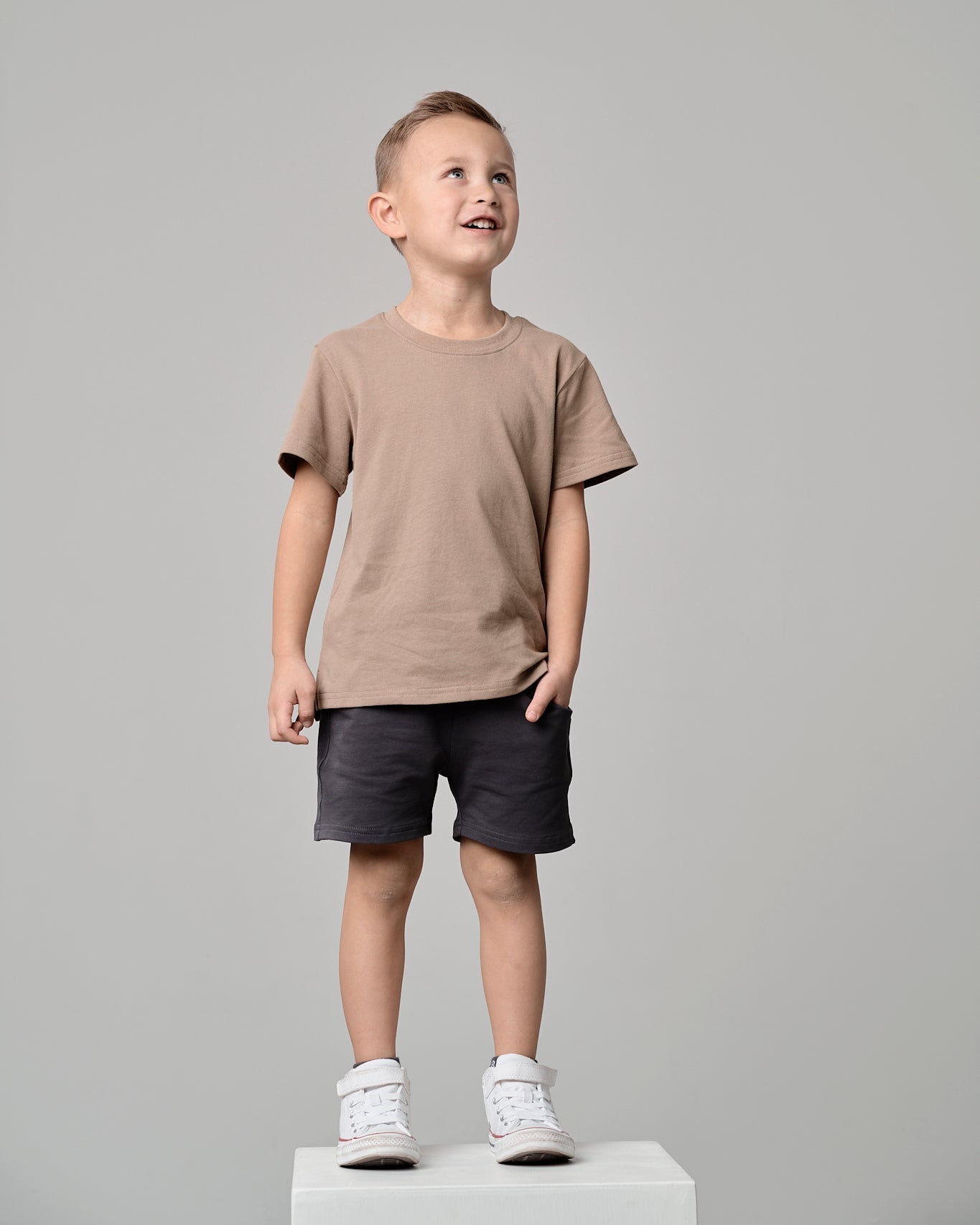 Elevated Tee - Driftwood - Little Bipsy