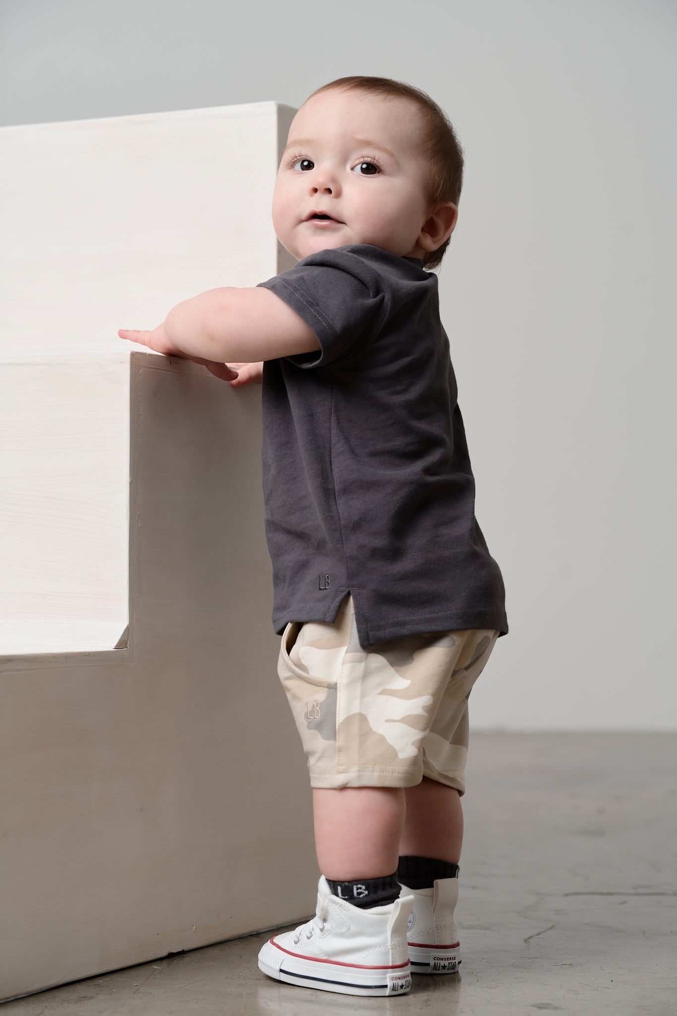 Elevated Tee - Iron - Little Bipsy