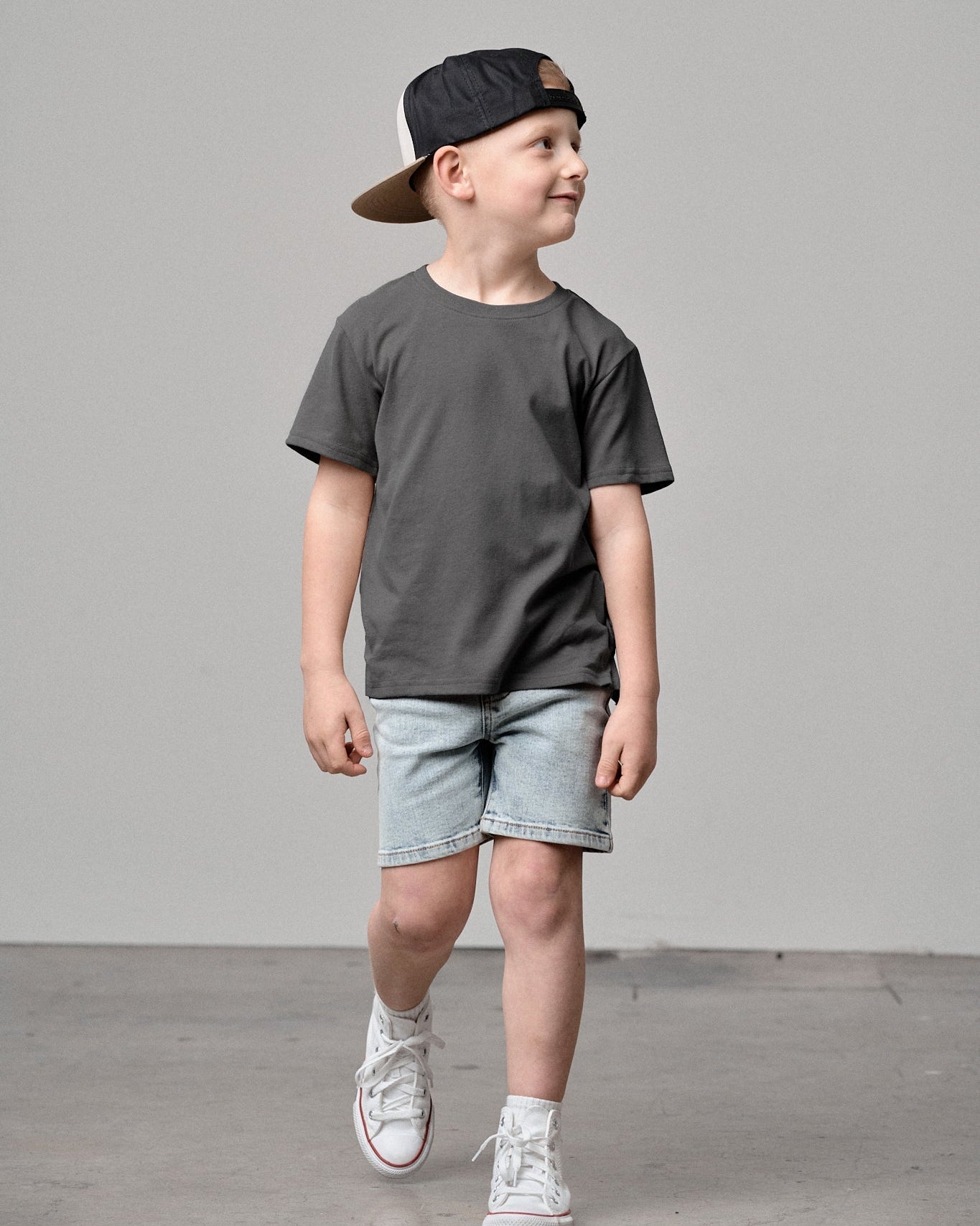 Elevated Tee - Iron - Little Bipsy