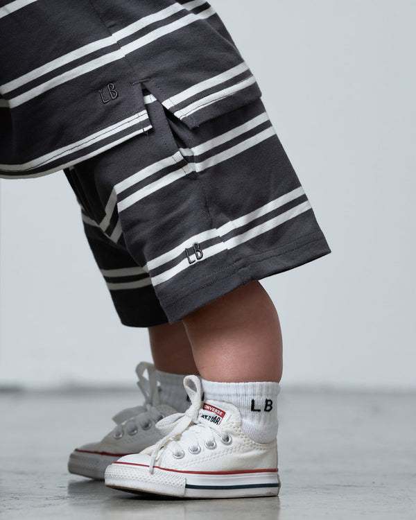 Everyday Short - Iron Stripe - Little Bipsy