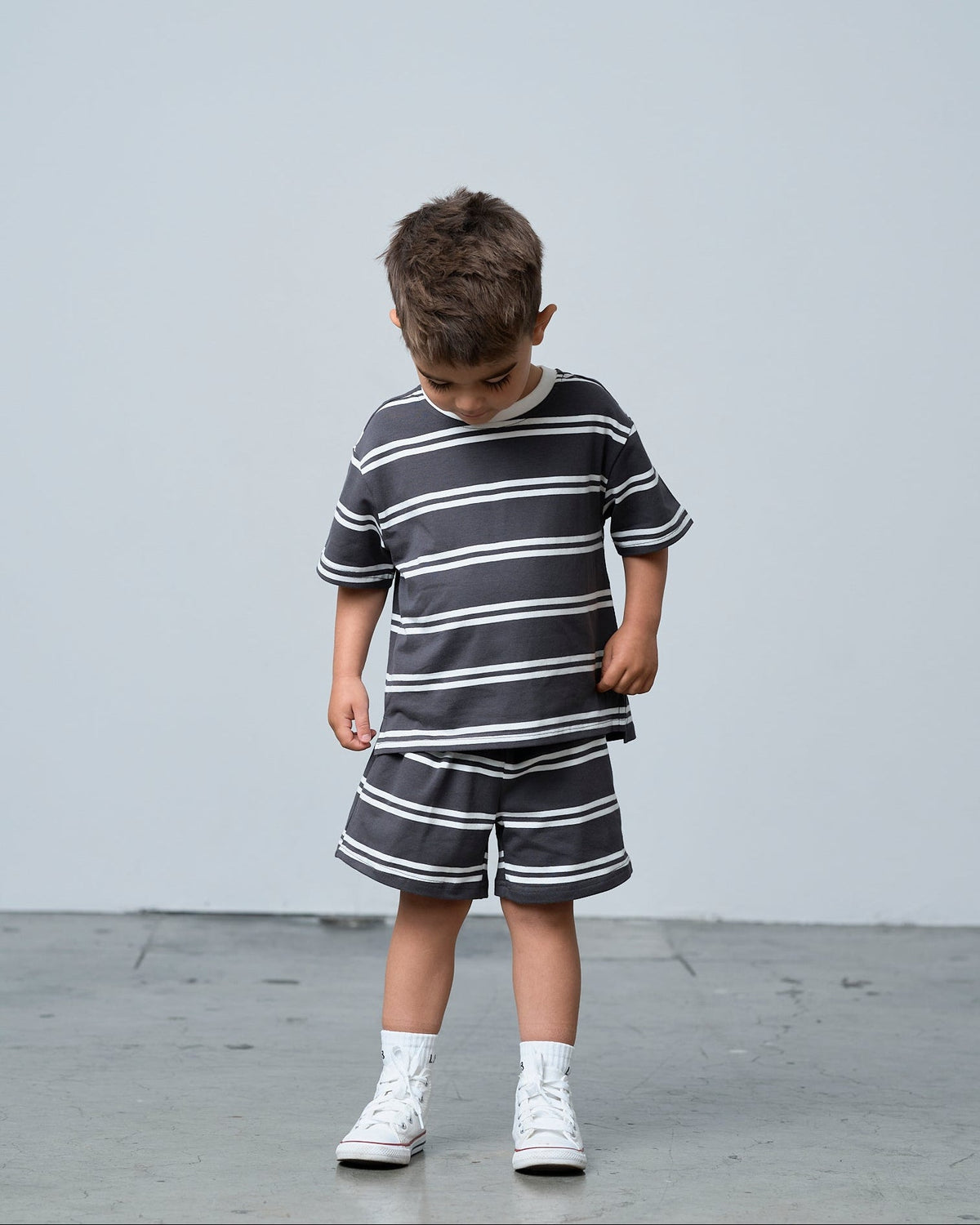Everyday Short - Iron Stripe - Little Bipsy