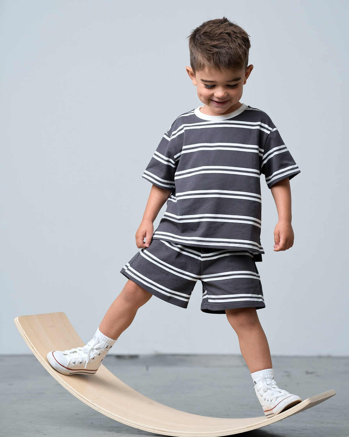 Everyday Short - Iron Stripe - Little Bipsy