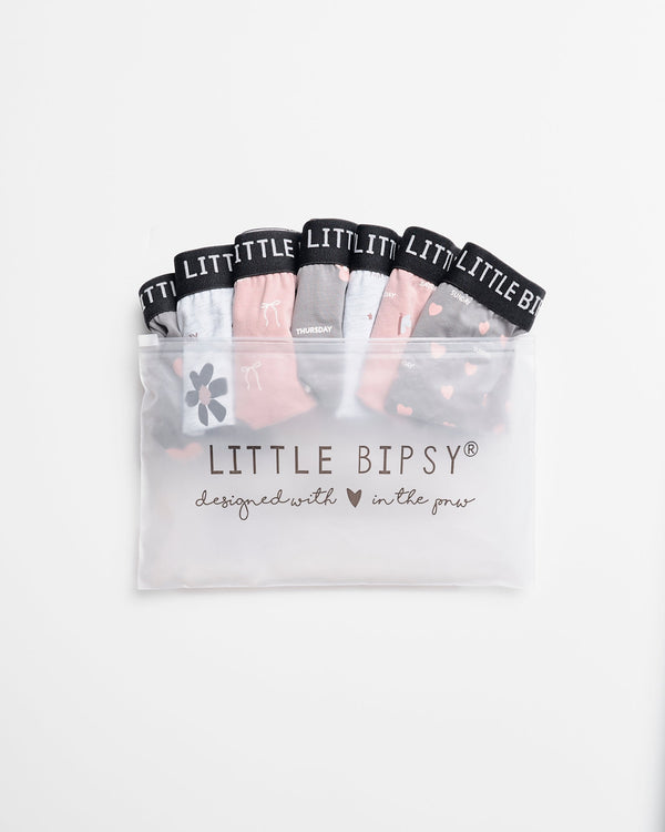 Girl's Boxer Brief - 7 Days a Week Pack - Little Bipsy