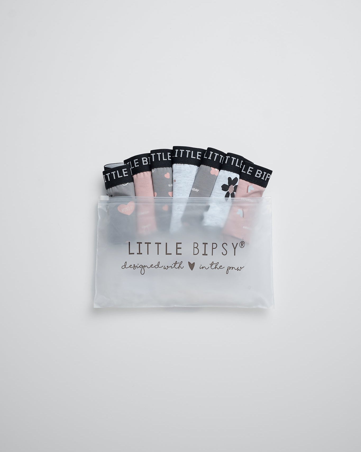 Girl's Boxer Brief - 7 Days a Week Pack - Little Bipsy