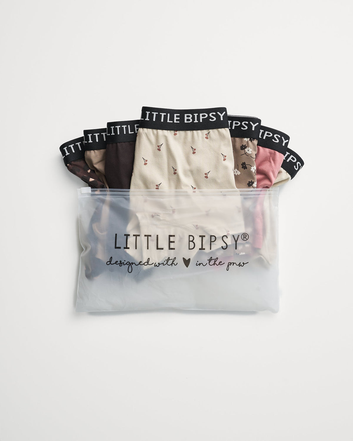 Girl's Boxer Brief 7-Pack - Floral Pack - Little Bipsy