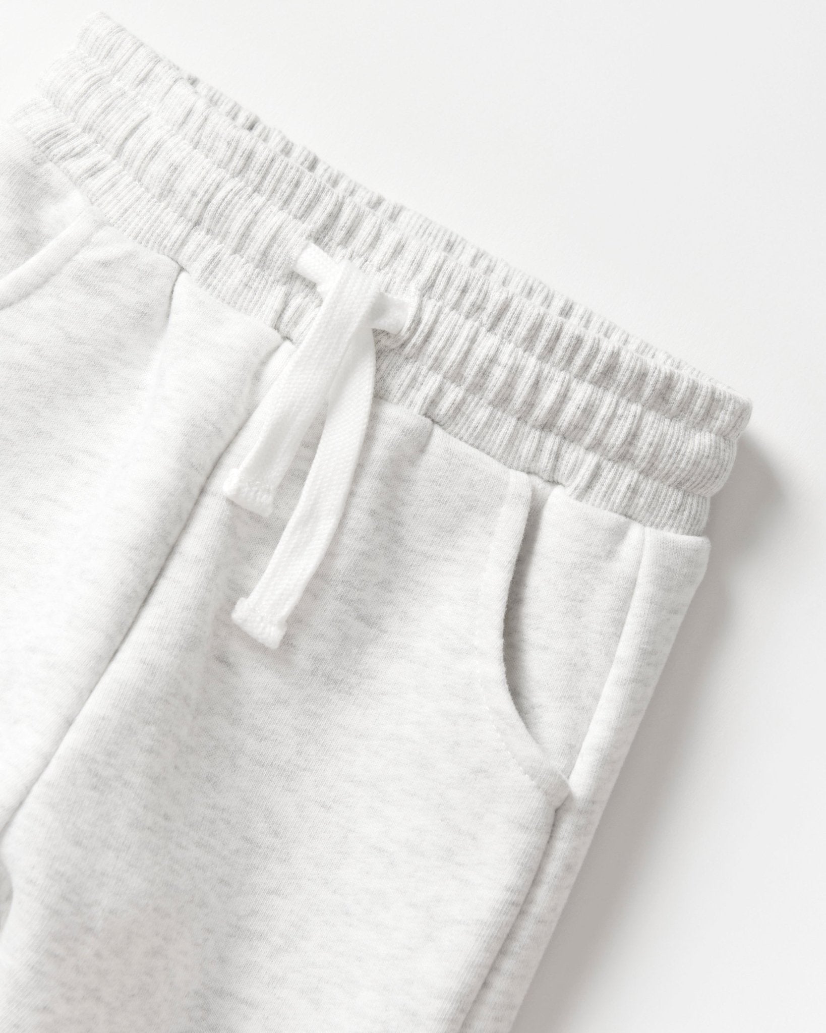 Happy Day Elevated Sweatpant - Light Heather Grey - Little Bipsy