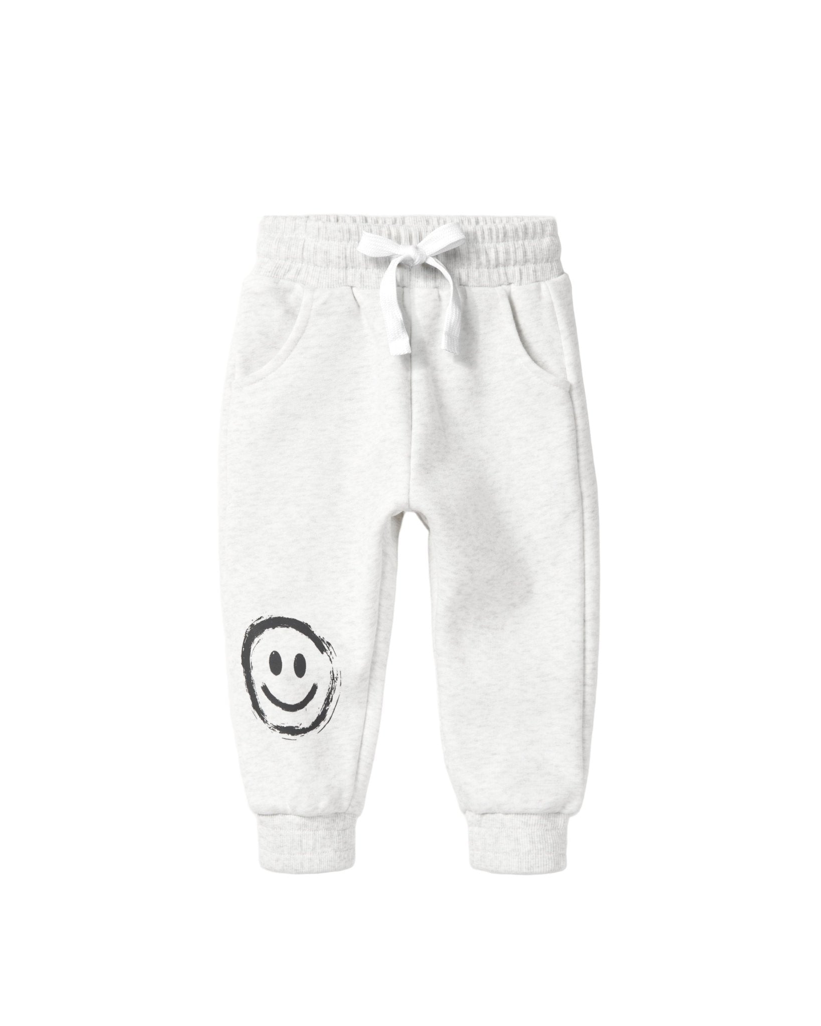 Happy Day Elevated Sweatpant - Light Heather Grey - Little Bipsy