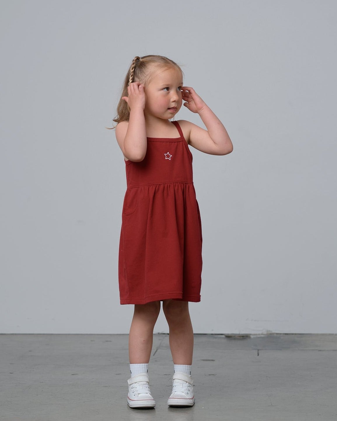 Jersey Tank Dress - Red - Little Bipsy