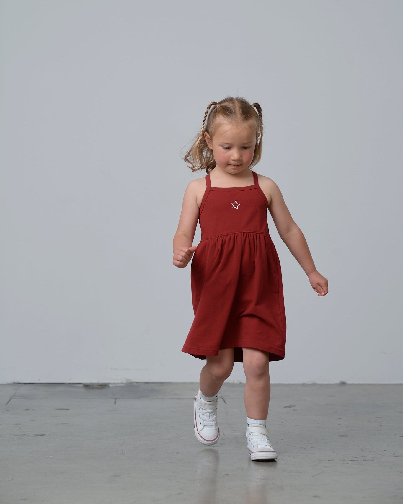 Jersey Tank Dress - Red - Little Bipsy