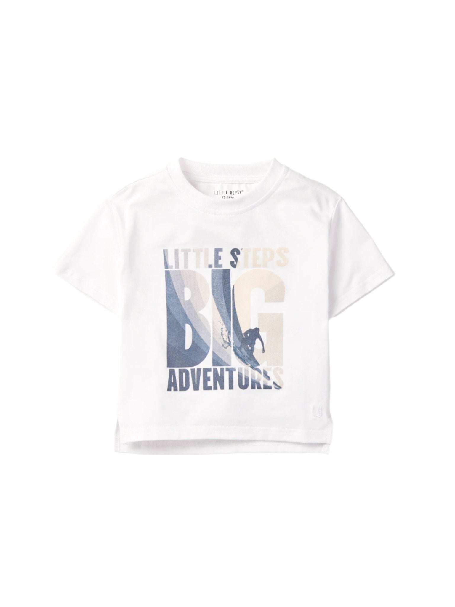 Little Steps, Big Adventures Waves Tee - Little Bipsy