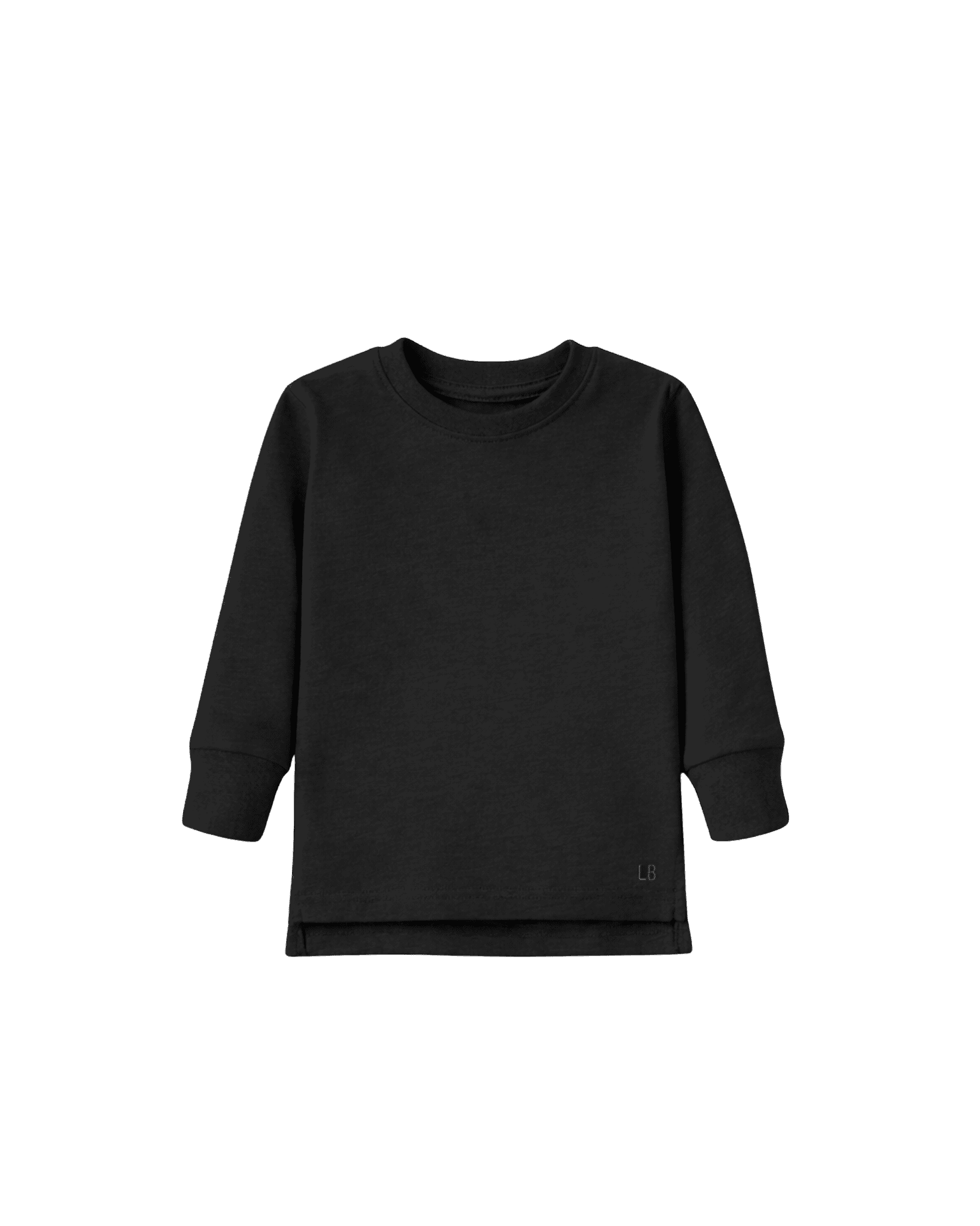 Long Sleeve Elevated Tee - Black - Little Bipsy