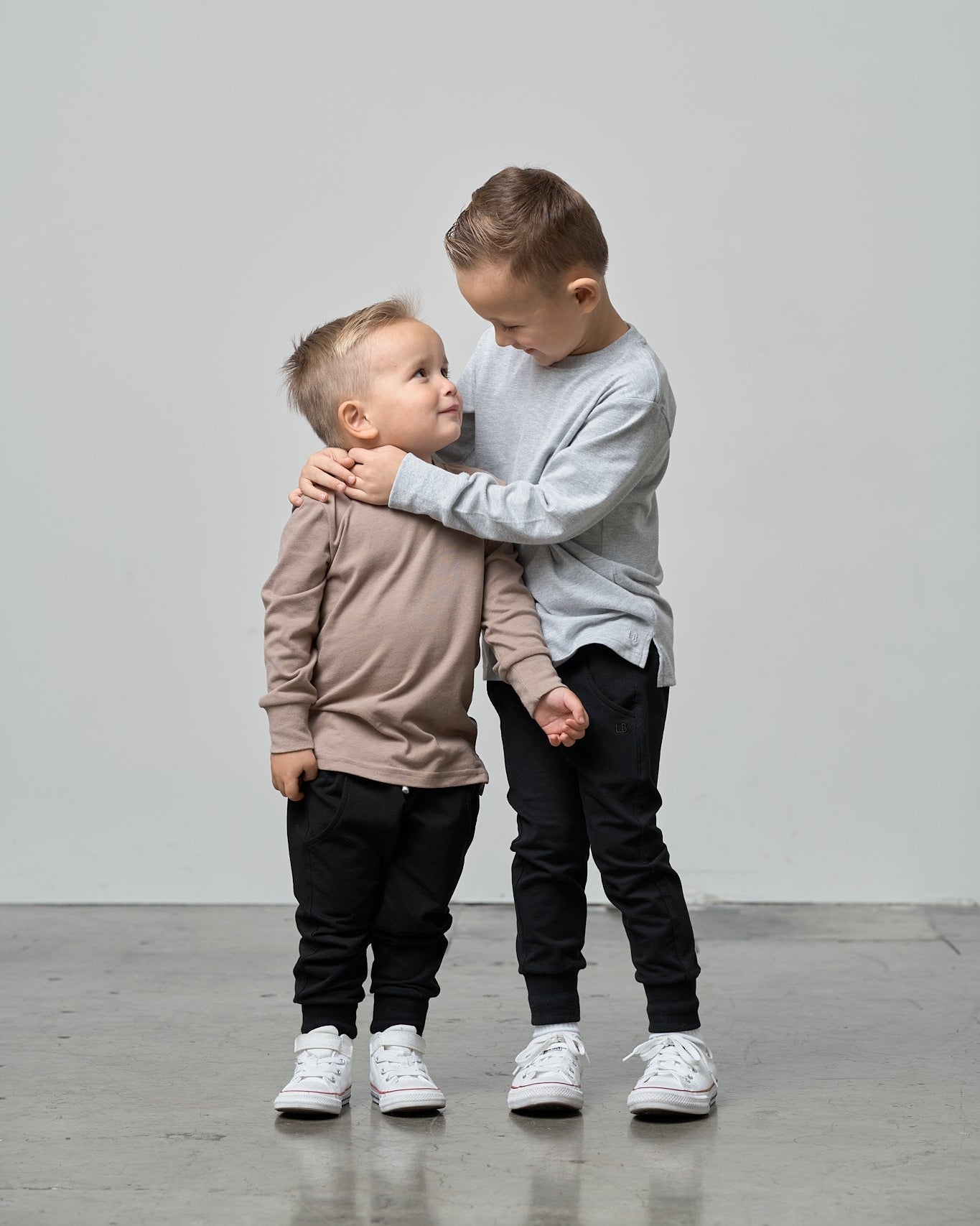 Long Sleeve Elevated Tee - Mushroom - Little Bipsy