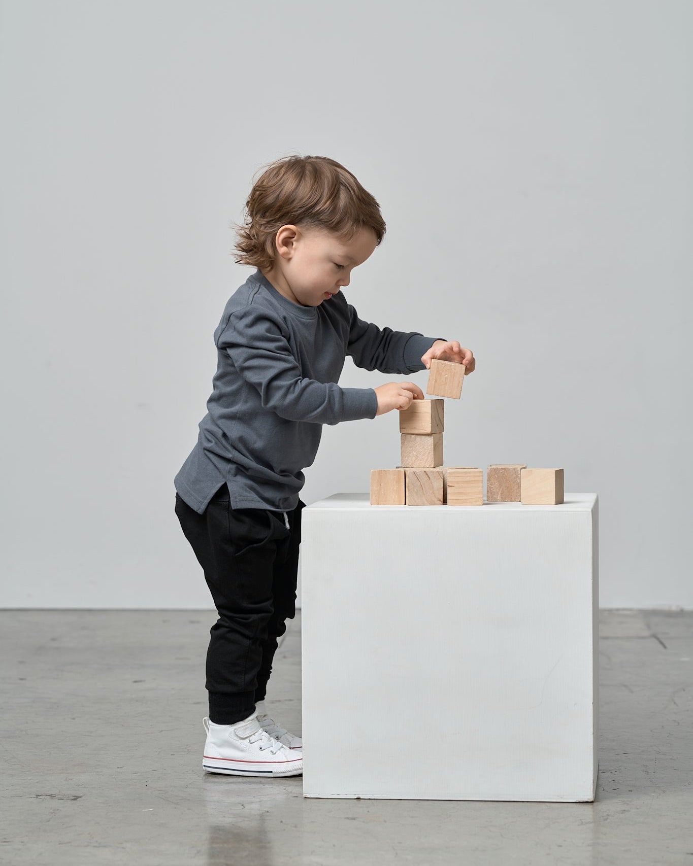 Long Sleeve Elevated Tee - Smoke - Little Bipsy