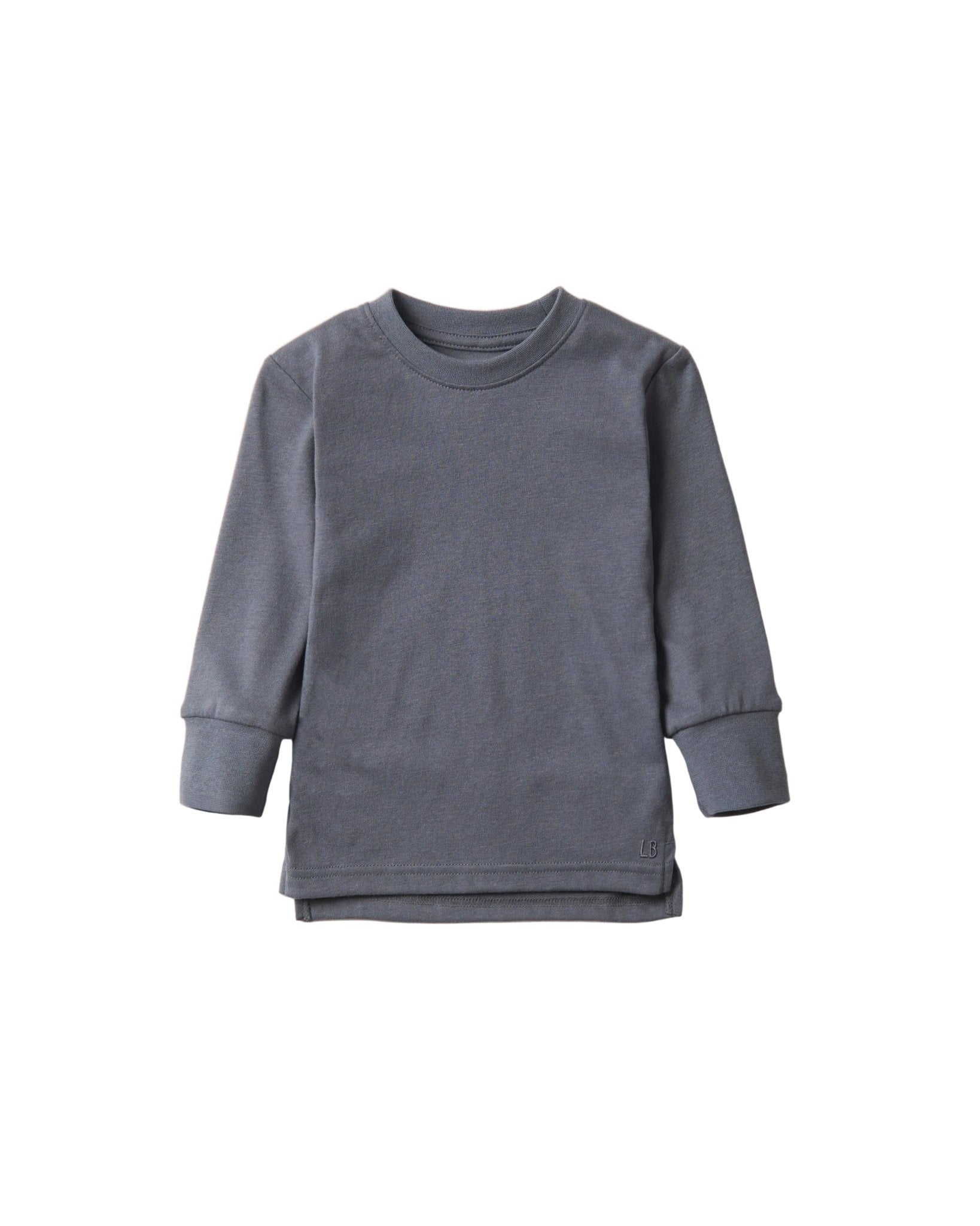 Long Sleeve Elevated Tee - Smoke - Little Bipsy