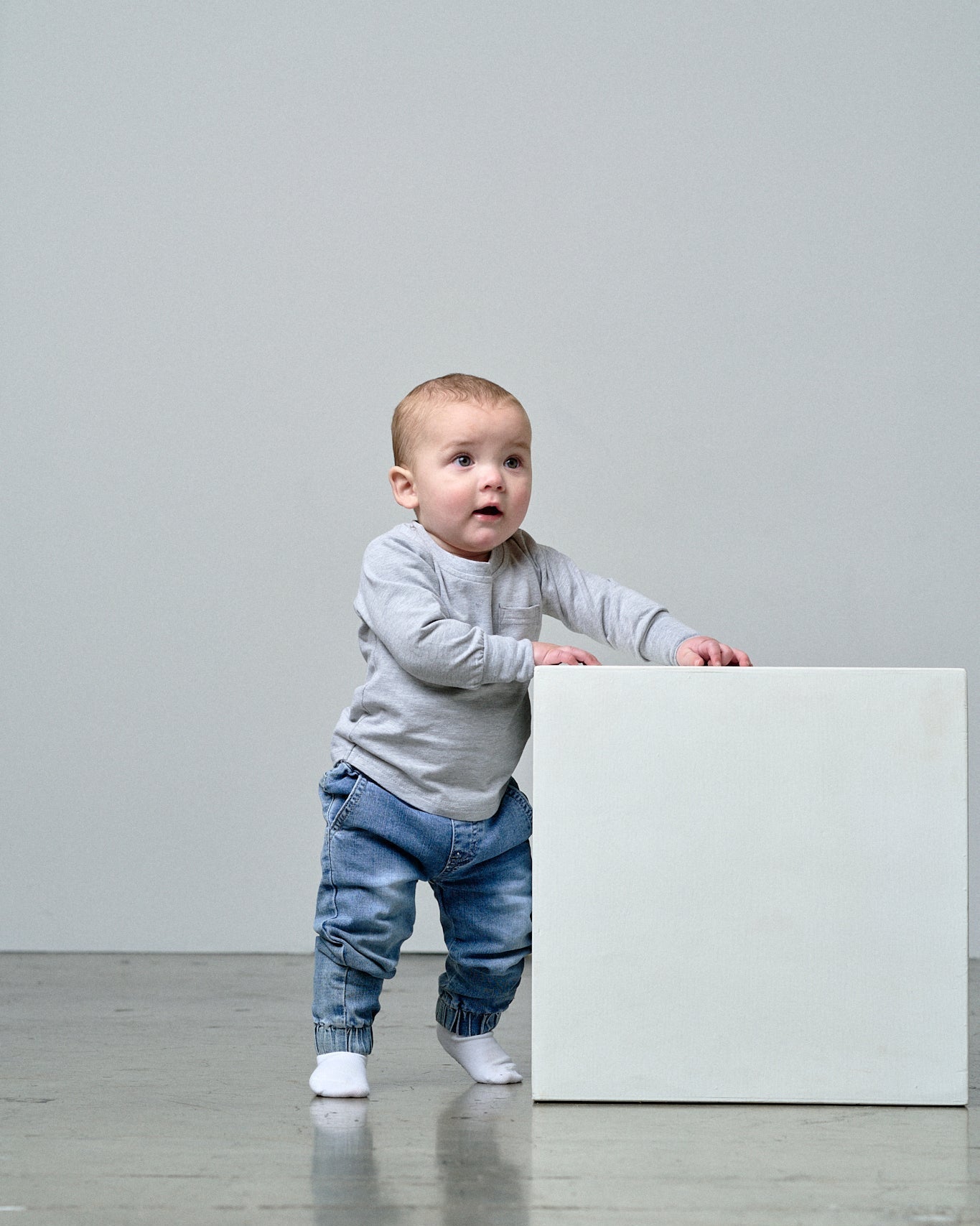 Long Sleeve Pocket Tee - Grey - Little Bipsy