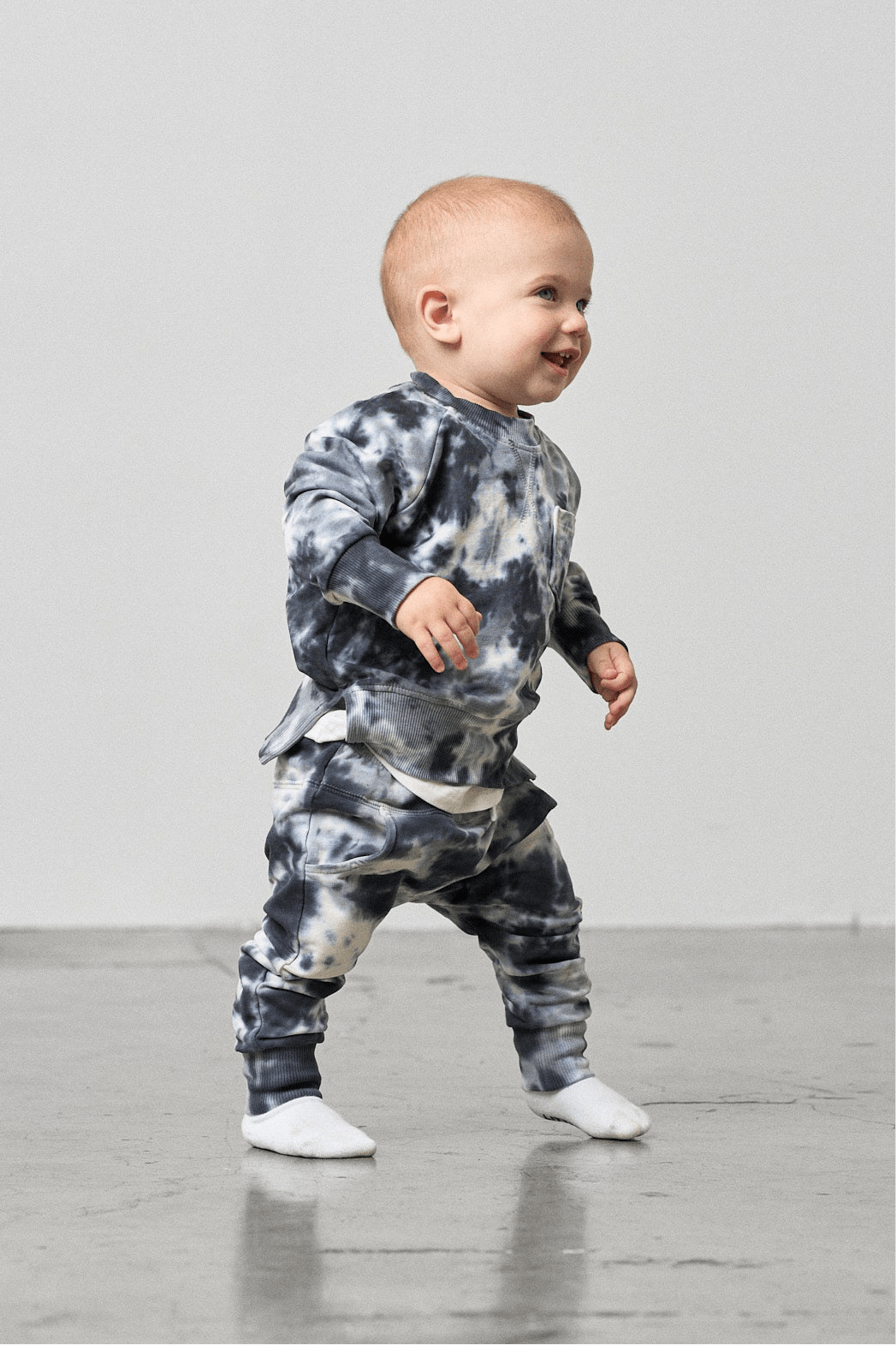 Marble Pullover - Blue - Little Bipsy