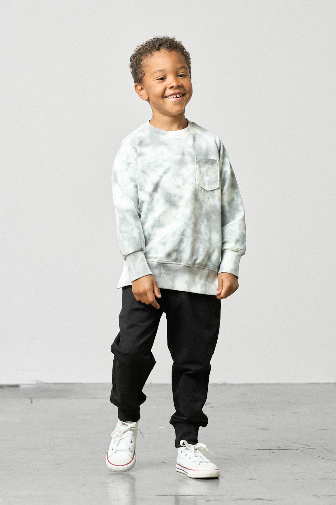 Marble Pullover - Grey - Little Bipsy