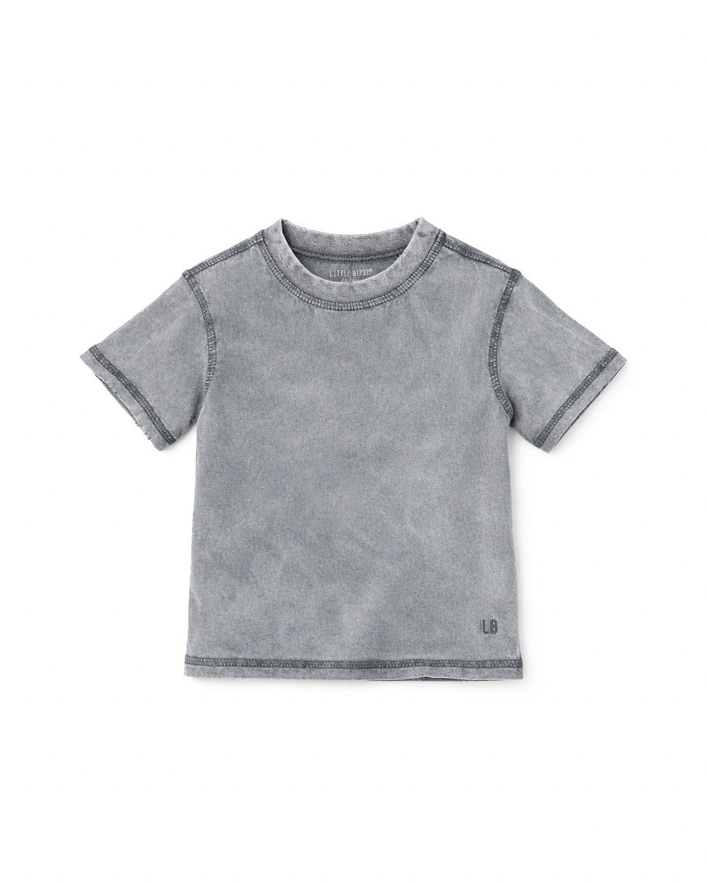 Mineral Wash Tee - Graphite - Little Bipsy